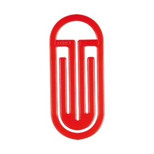 Kunststoff-Büroklammern, Bogen King Klip 50/62 mm rot