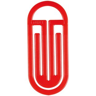 Kunststoff-Büroklammern, Bogen King Klip 50/62 mm rot 