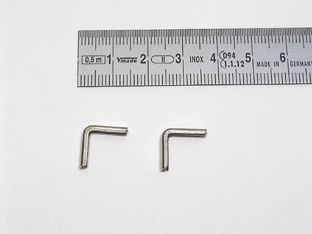 Buchecken Metall T 13/13 - 13 x 13 mm  | vernickelt 