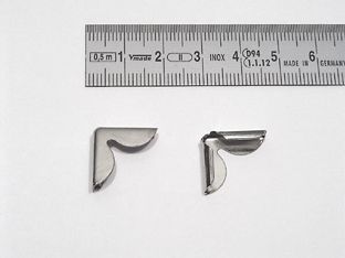 Buchecken Metall PH 15 - 15 x 15 mm  | vernickelt 