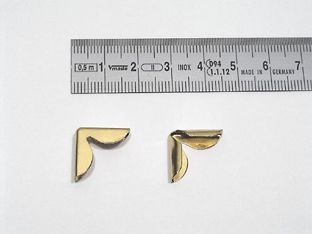 Buchecken Metall vermessingt | PH 15 - 15 x 15 mm