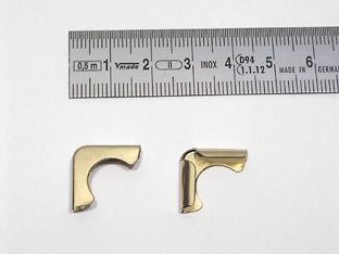 Buchecken Metall vermessingt | PF 16 - 16 x 16 mm