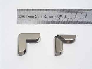 Buchecken Metall PS 20 H 5 - 20 x 20 mm  | vernickelt 