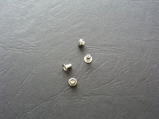 Doppelhohlnieten, Verarbeitung mit Hammer, 1-2 mm Füllhöhe, Unter- und Oberteil 