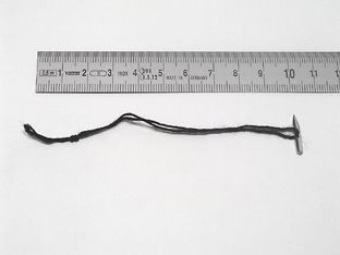Textilfäden mit Metallsplint 120 mm | schwarz 