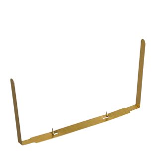 Abheftzungen 165mm, gebogen in U-Form, mit ausgestanzten Spitzen, gold lackiert 