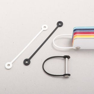 Trageschlaufen für Buchschrauben, 128 mm lang, schwarz 