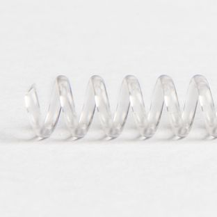 Spiralbinderücken, Plastikspiralen, DIN A5, 4:1 Teilung 16 mm | transparent 