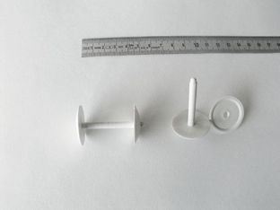 Druckösen Kunststoff, dünne Ausführung weiß  | 38 mm | 28 mm