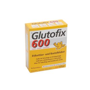 Glutofix 600, Etikettier- und Bastelkleber, Päckchen mit 125 g 
