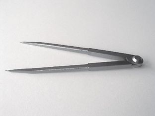 Spitz-Zirkel, geschmiedet, gehärtet und poliert 200 mm