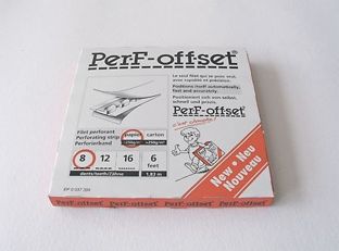 PerF-offset, Perforierband für den Offsetdruck, je 2 m für Papier  | 8 Zähne pro Zoll 