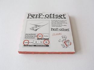 PerF-offset, Perforierband für den Offsetdruck, je 2 m für Papier  | 16 Zähne pro Zoll 