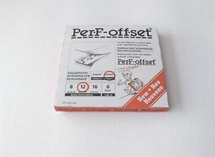 PerF-offset, Perforierband für den Offsetdruck, je 2 m für Karton  | 12 Zähne pro Zoll 
