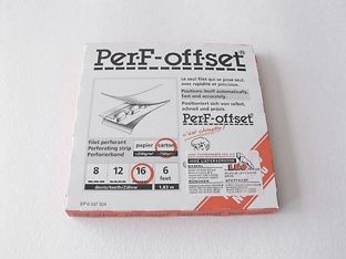 PerF-offset, Perforierband für den Offsetdruck, je 2 m für Karton  | 16 Zähne pro Zoll 