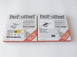 PerF-offset Plus, Perforierband mit Gegenband für den Offsetdruck, je 2 m M - für Papiere bis 140 g/cm²  | 8 Zähne pro Zoll 