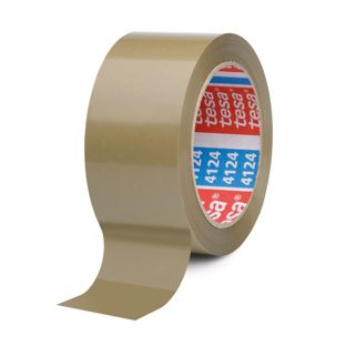 tesa 4124, Folien-Packband, sehr reißfest 25  | braun 