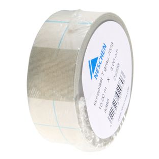 filmoplast® T, Textilgewebe-Band selbstklebend, zum Kaschieren, Verstärken und Reparieren, farbig, hohe Klebkraft, Rolle mit 10 m 3 cm | grau