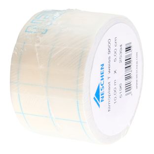 filmoplast® T, Textilgewebe-Band selbstklebend, zum Kaschieren, Verstärken und Reparieren, farbig, hohe Klebkraft, Rolle mit 10 m 5 cm | weiß