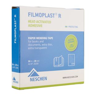 filmoplast® R, Spezialpapier mit Heißsiegelkleber zum Kaschieren von Dokumenten und Zeitungen, hauchdünn mit hoher Transparenz, Rolle mit 50 m 2 cm