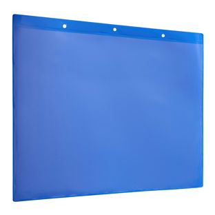 Kennzeichungstaschen mit Aufhängelochung  blau  | Breitseite  | A4 210 x 297 mm 