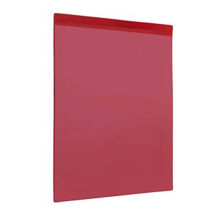 Kennzeichungstaschen mit Aufhängelochung rot | A4 210 x 297 mm | Schmalseite
