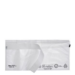 Lieferscheintaschen, recycelte PE-Folie, transparent 1/3 A4 