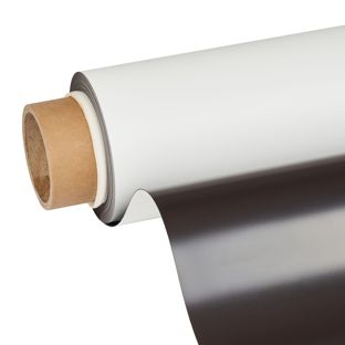 Magnetfolie zum Bedrucken, weiß 0.6 mm | 1020 mm | 10 m