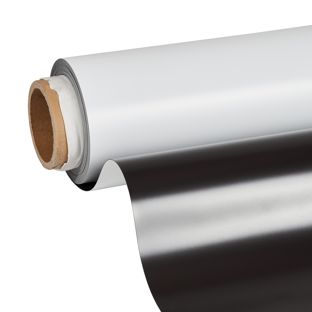 Magnetfolie zum Bedrucken, weiß 0.6 mm | 620 mm | 10 m