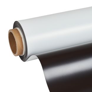 Magnetfolie zum Bedrucken, weiß 0.85 mm | 620 mm | 10 m