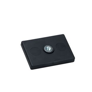 Gummierte Magnete, rechteckig, mit Innengewinde 