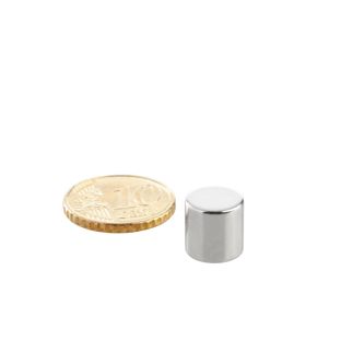 Scheibenmagnete Neodym 10 mm x 10 mm | N35, axial (parallel zur Höhe)