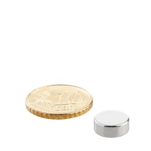 Scheibenmagnete Neodym 10 mm x 4 mm | N35, axial (parallel zur Höhe)