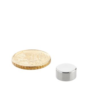 Scheibenmagnete Neodym 10 mm x 5 mm | N35, axial (parallel zur Höhe)