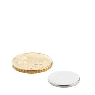 Scheibenmagnete Neodym 15 mm x 1,5 mm | N35, axial (parallel zur Höhe)