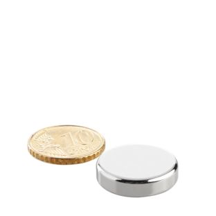 Scheibenmagnete Neodym 20 mm x 5 mm | N42, axial (parallel zur Höhe)
