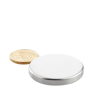 Scheibenmagnete Neodym 35 mm x 5 mm | N42, axial (parallel zur Höhe)