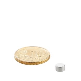 Scheibenmagnete Neodym 5 mm x 3 mm | N35, axial (parallel zur Höhe)