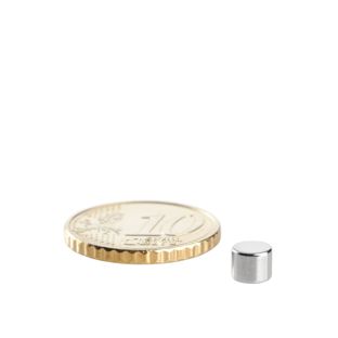 Scheibenmagnete Neodym 5 mm x 4 mm | N35, axial (parallel zur Höhe)