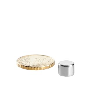 Scheibenmagnete Neodym 8 mm x 6 mm | N52, axial (parallel zur Höhe)