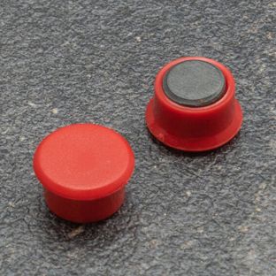 Büromagnet, rund 13 mm | rot
