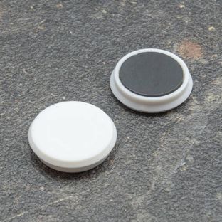 Büromagnet, rund 24 mm | weiß