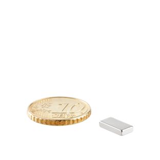Quadermagnete aus Neodym, vernickelt 10 x 5 mm  | 2 mm