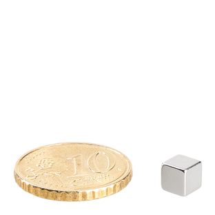 Würfelmagnete aus Neodym, vernickelt 5 x 5 x 5 mm