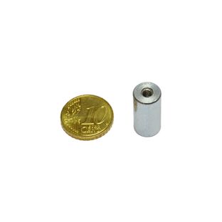 AlNiCo-Stabgreifer mit Innengewinde 10 mm | silber 