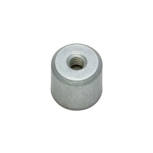 AlNiCo-Stabgreifer mit Innengewinde 17 mm | silber