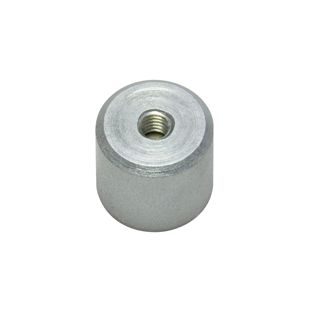 AlNiCo-Stabgreifer mit Innengewinde 21 mm | silber