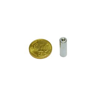 AlNiCo-Stabgreifer mit Innengewinde 6 mm | silber 