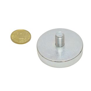 Neodym-Topfmagnete mit Gewinde 40 mm | M8x12 mm