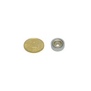 Topfmagnet mit Bohrung und Senkung, Neodym 13 mm | verzinkt  | 4.1 kg